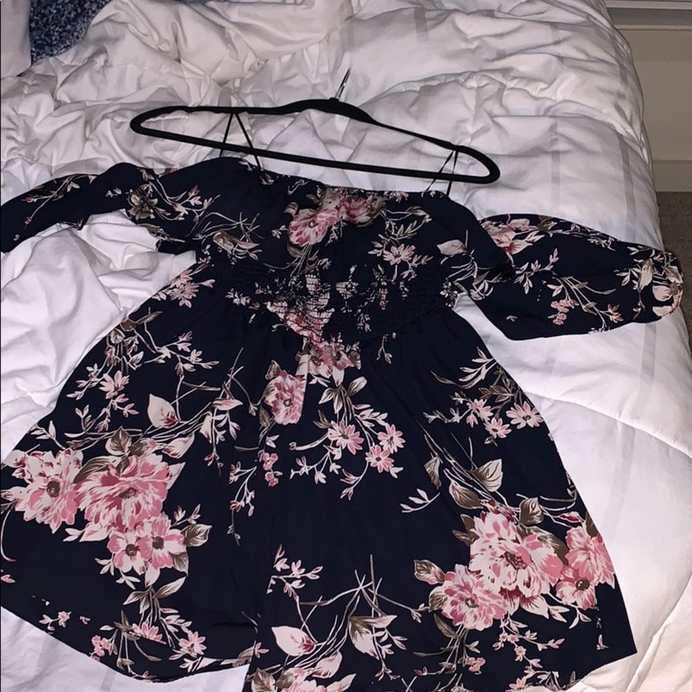 Black floral Romper